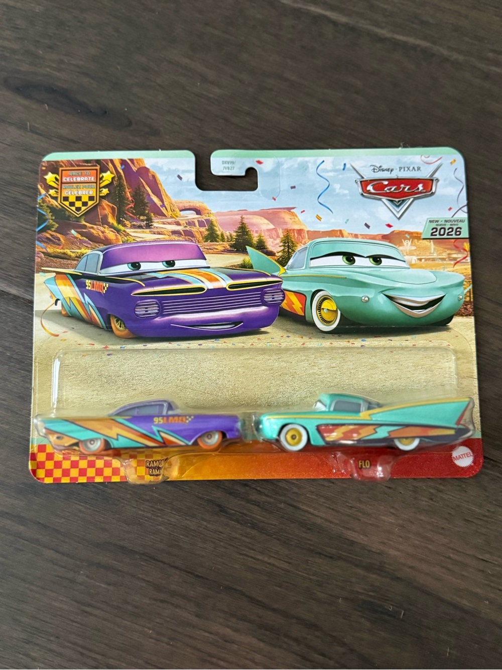 Disney Pixar Cars Flo & Ramone Race To Celebrate die cast